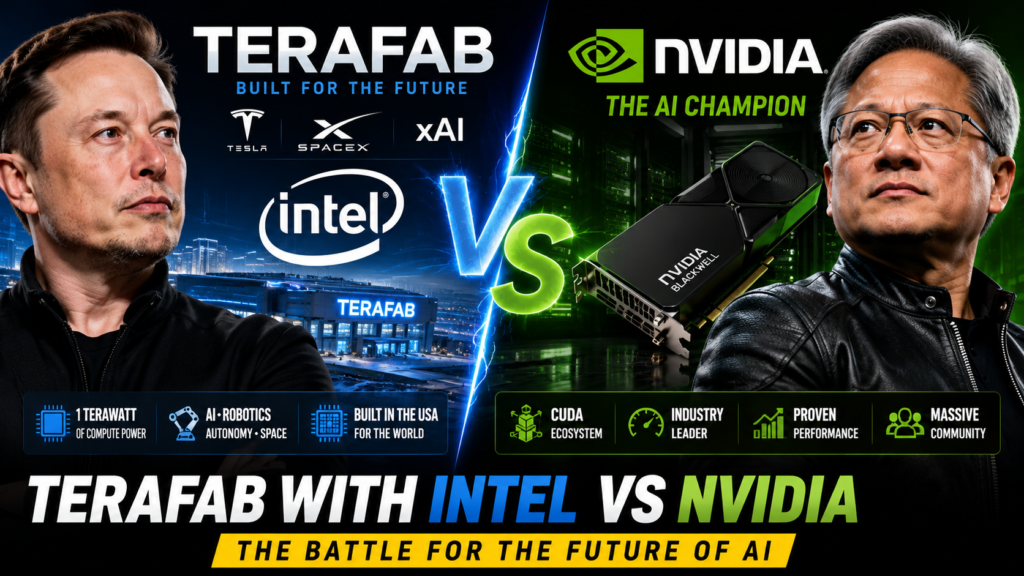 Terafab & Intel’s $119 Billion Partnership: The Most Serious Threat to Nvidia’s AI Chip Dominance Yet terafab with intel vs nvidia